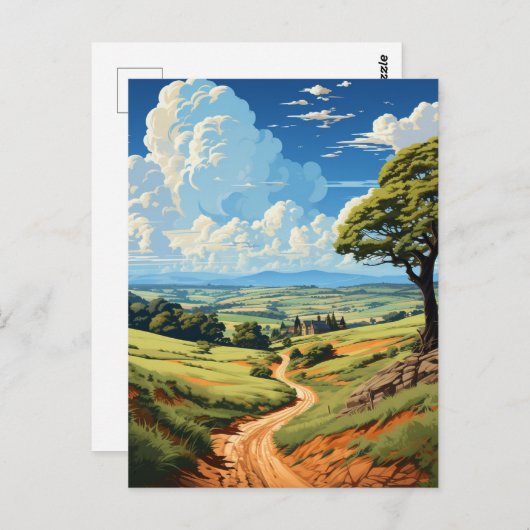 Carte Postale Campagne d'Angleterre (Devant / Derrière)