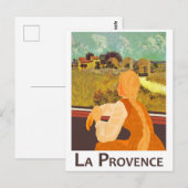 Carte Postale Campagne de Provence à travers la fenêtre du train (Devant / Derrière)