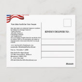 Carte Postale Campagne électorale des États-Unis Présentation du (Dos)