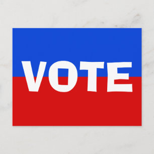 Carte Postale Campagne électorale électorale rouge bleu blanc