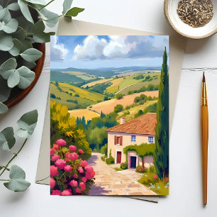 Carte Postale Campagne italienne   Voyage aquarelle vignoble