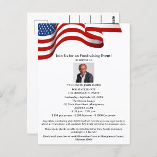 Carte Postale Campagne politique Élections Financement Invitatio