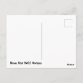 Carte Postale Campagne Sauvez nos chevaux sauvages (Dos)