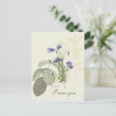 Carte Postale Campanule Bleue Botanique 1 (Debout devant)