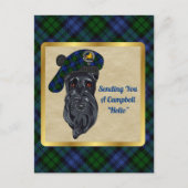 Carte postale Campbell Clan Badge & Tartan (Devant)