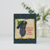 Carte Postale Campbell Clan Badge & Tartan Christmas (Debout devant)