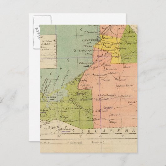 Carte Postale Campeche, Mexique (Devant / Derrière)