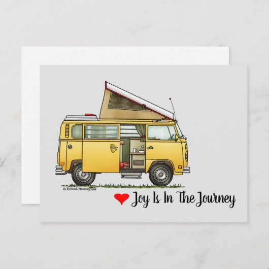 Carte Postale Camper Camper Van (Devant / Derrière)