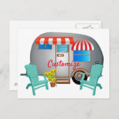 Carte Postale Camper Caravane Teardrop Thunder_Cove (Devant / Derrière)