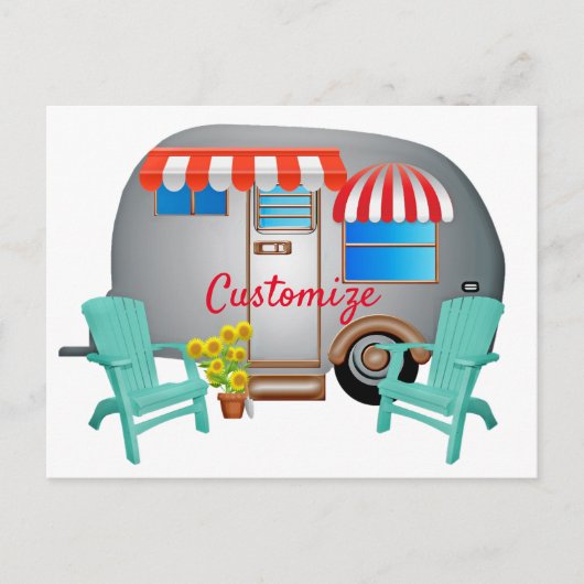 Carte Postale Camper Caravane Teardrop Thunder_Cove (Devant)