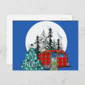 Carte Postale Camper de Noël magique (Devant / Derrière)