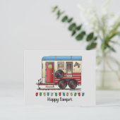 Carte Postale Camper de remorque à cheval (Debout devant)