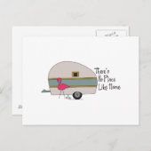 Carte Postale Camper Flamant rose (Devant / Derrière)