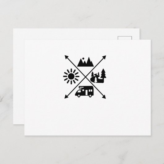 Carte Postale Camper Van (Devant / Derrière)