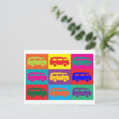 Carte Postale Camper Van Pop Art (Debout devant)