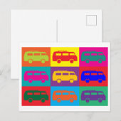 Carte Postale Camper Van Pop Art (Devant / Derrière)