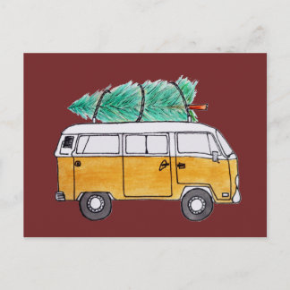 Carte Postale Campervan de Noël