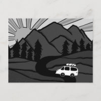 Campervan Mounts Vanlife RV Sunrise B&W