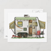 Carte Postale Campeur expansible de remorque de Hybred (Devant / Derrière)