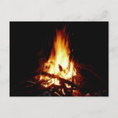 Carte Postale Campfire Burning at Night Postcard (Devant)