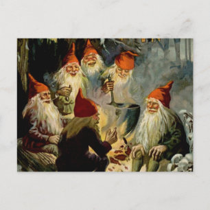 Carte Postale "Campfire cooking" Elves par Jenny Nystrom