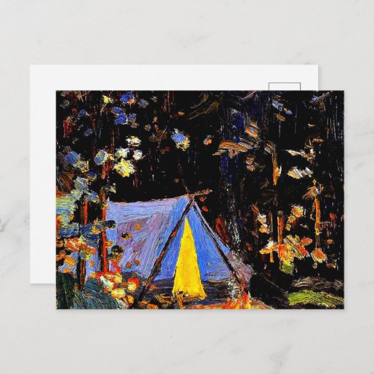 Carte Postale Campfire, tableau d'art de Tom Thomson (Devant / Derrière)