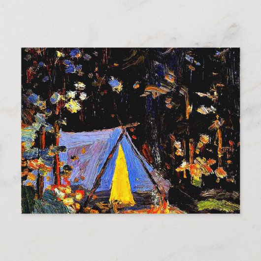 Carte Postale Campfire, tableau d'art de Tom Thomson (Devant)
