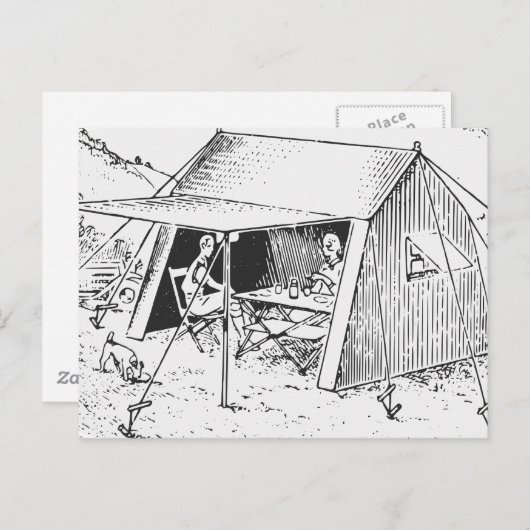 Carte Postale Camping (Devant / Derrière)