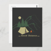 Carte Postale Camping amusant joyeux camper (Devant / Derrière)