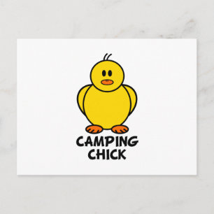 Carte Postale Camping Chick