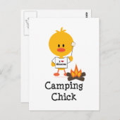 Carte postale Camping Chick (Devant / Derrière)