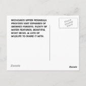 CARTE POSTALE CAMPING DANS LA SUPÉRIEURE PÉNINSULE MI DE MICHIGA (Dos)