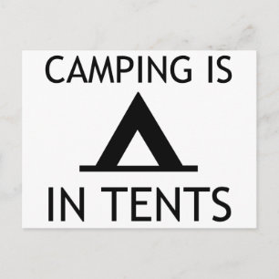 Carte Postale Camping Dans Les Tentes Amusant Pun