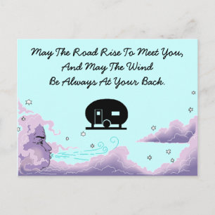 Carte postale Camping de vacances Remorque de voya