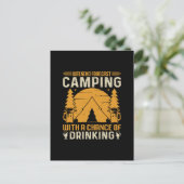Carte Postale Camping et boisson (Debout devant)