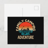 Carte Postale Camping familial Aventure Caravan (Devant / Derrière)