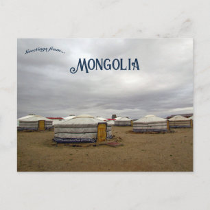 Carte Postale Camping Ger province de Dornogovi Mongolie