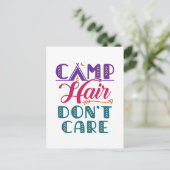 Carte Postale Camping Hair Don't care Camper Camping Glamper (Debout devant)