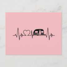 Carte postale Camping Heartbeat