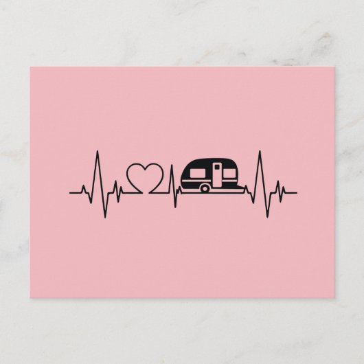 Carte postale Camping Heartbeat (Devant)