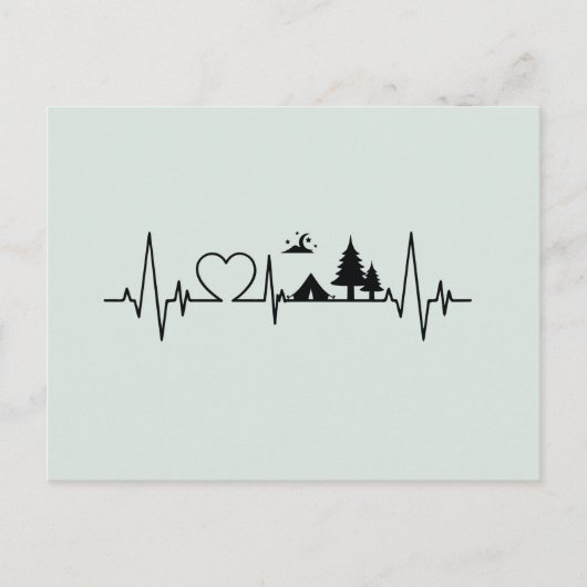 Carte postale Camping Heartbeat (Devant)