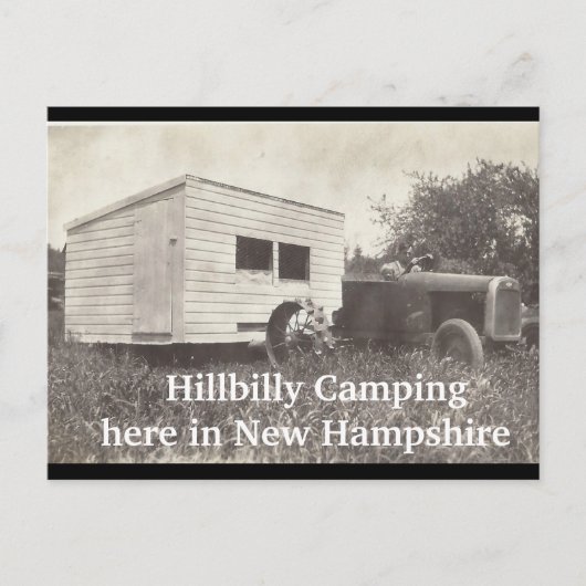 Carte Postale Camping Hillbilly, (Devant)