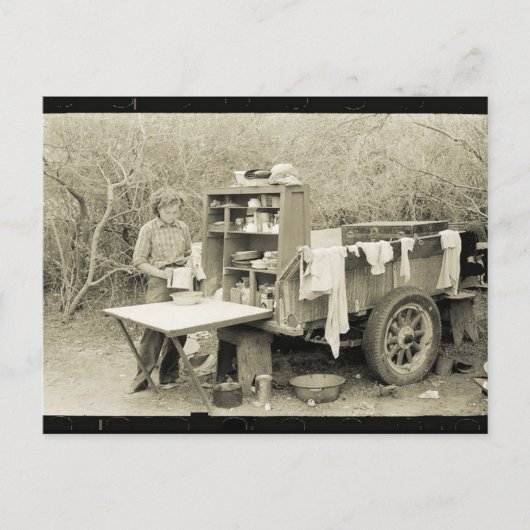 Carte Postale Camping, Histoire 1928 (Devant)