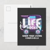 Carte Postale Camping - Life Rocks (Devant / Derrière)