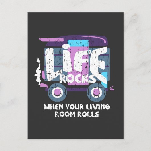 Carte Postale Camping - Life Rocks (Devant)