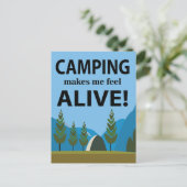 Carte Postale Camping me rend vivant Camping (Debout devant)