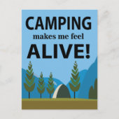 Carte Postale Camping me rend vivant Camping (Devant)