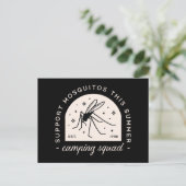 Carte Postale Camping moustique drôle campée sarcasme citations (Debout devant)