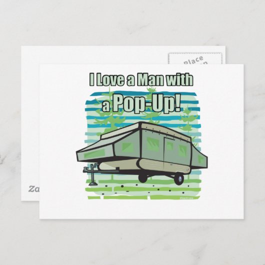 Carte Postale Camping PopUp (Devant / Derrière)