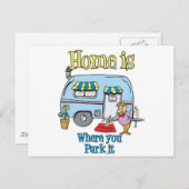 Carte Postale Camping Rv (Devant / Derrière)